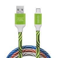 Adatkábel - USB Type-C szövet bevonat 4 szín - 1 m