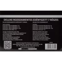 Deluxe 7 részes rozsdamentes edénykészlet üvegfedővel