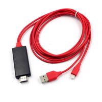 HDMI kábel iPhone képernyő tükrözéshez Piros