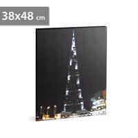 LED-es fali hangulatkép - &#34;Burj Khalifa&#34; -  2 x AA, 38 x 48 cm