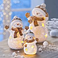 LED Frosty a hóember család, 3 darabos készlet