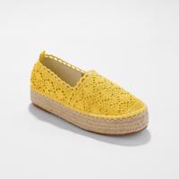 Makramé espadrilles, fekete