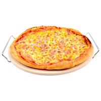 Pizzasütő kő lap 33 cm, állvánnyal