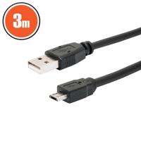 USB kábel 2.0 A dugó - B dugó (micro) 3 m