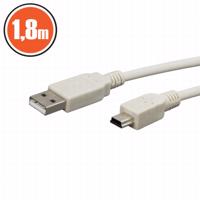 USB kábel 2.0 A dugó - B dugó (mini) 1,8 m